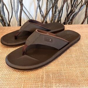 NWOT Sanuk Men’s Flip Flop Sandals Size 12 Brown